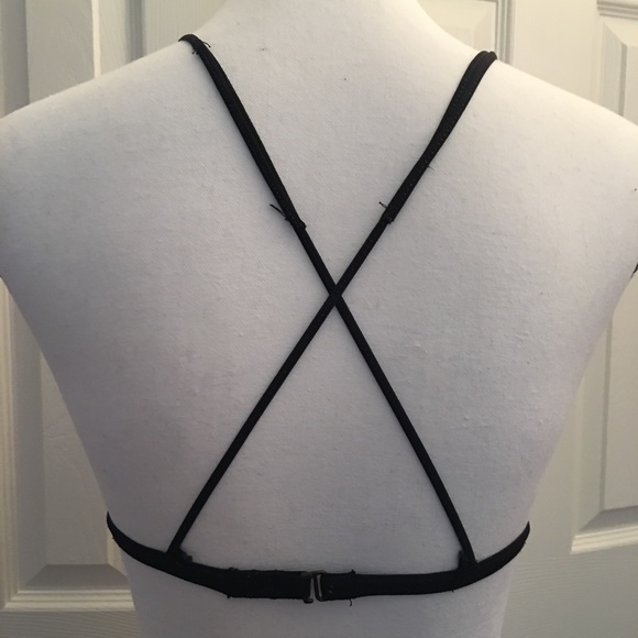 Ralph Lauren strappy cross racer back black bra - Picture 3 of 8